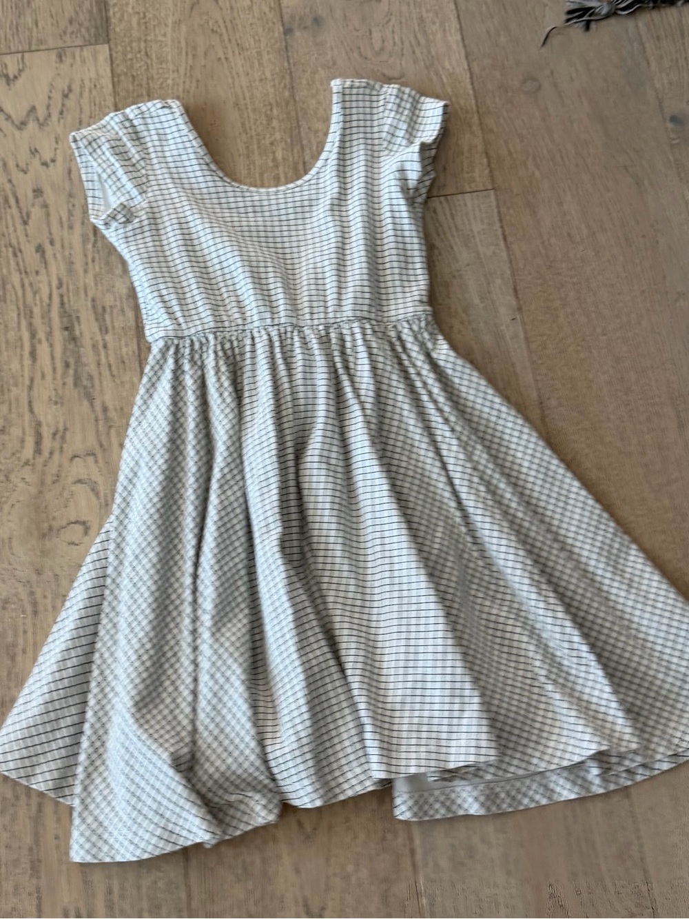 Alice + Ames Girls Dress Size 5 Black White Grid Print Cotton